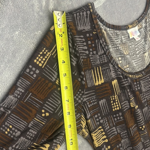 NWT LuLaRoe, Nicole style dress in gray, brown, beige. In XL size. - Picture 8 of 11